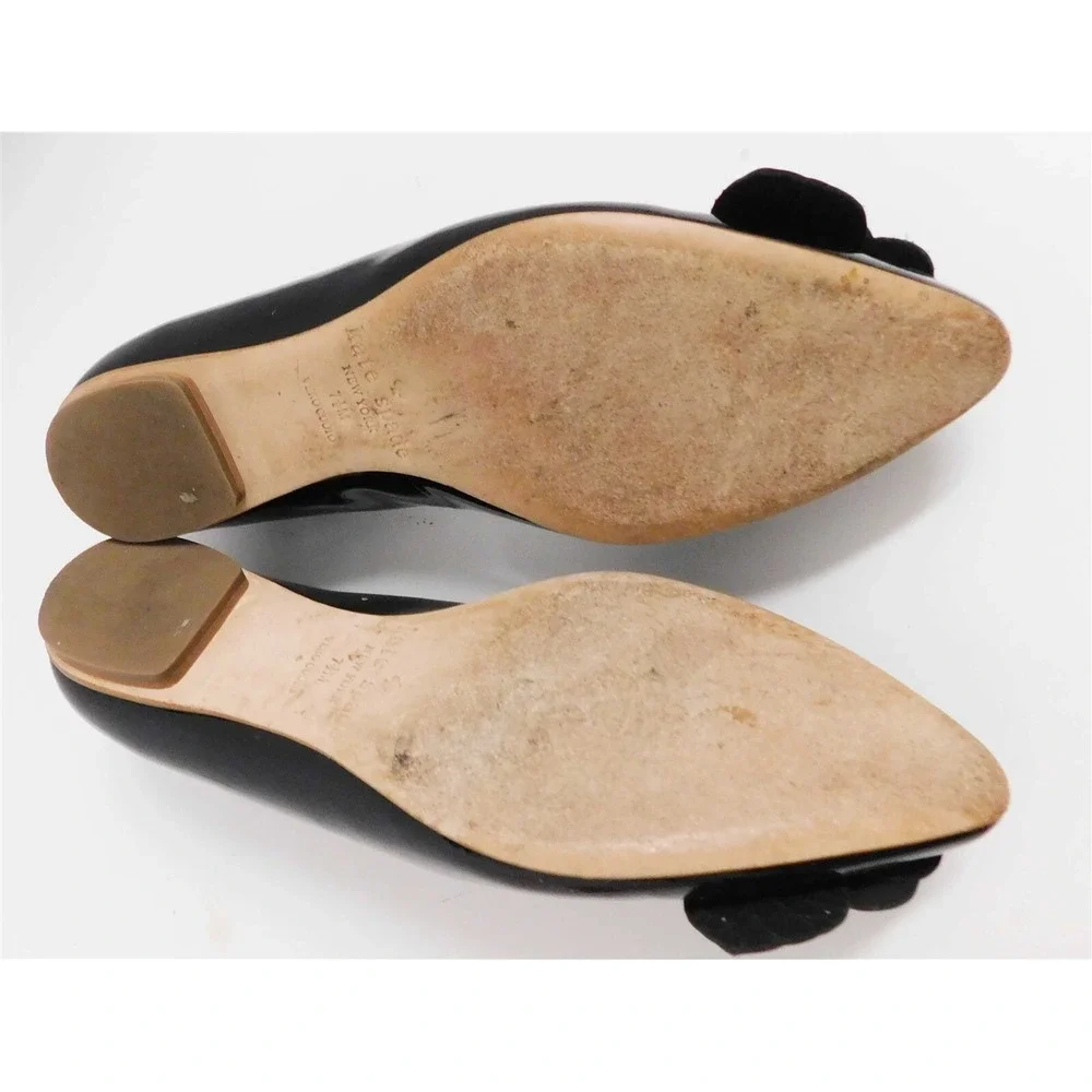 Kate Spade Ellie Black Patent Ballet‎ Flats 7.5 M